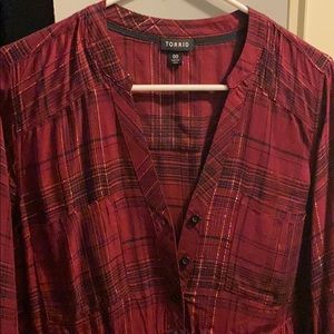 Tunic burgundy top from torrid size 00